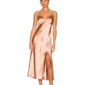 NWOT Line & Dot Copper Midi Dress Small